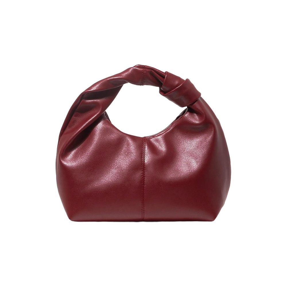 Qwinee Cloud Shape Faux Leather Clutch - Ruched Evening Bag